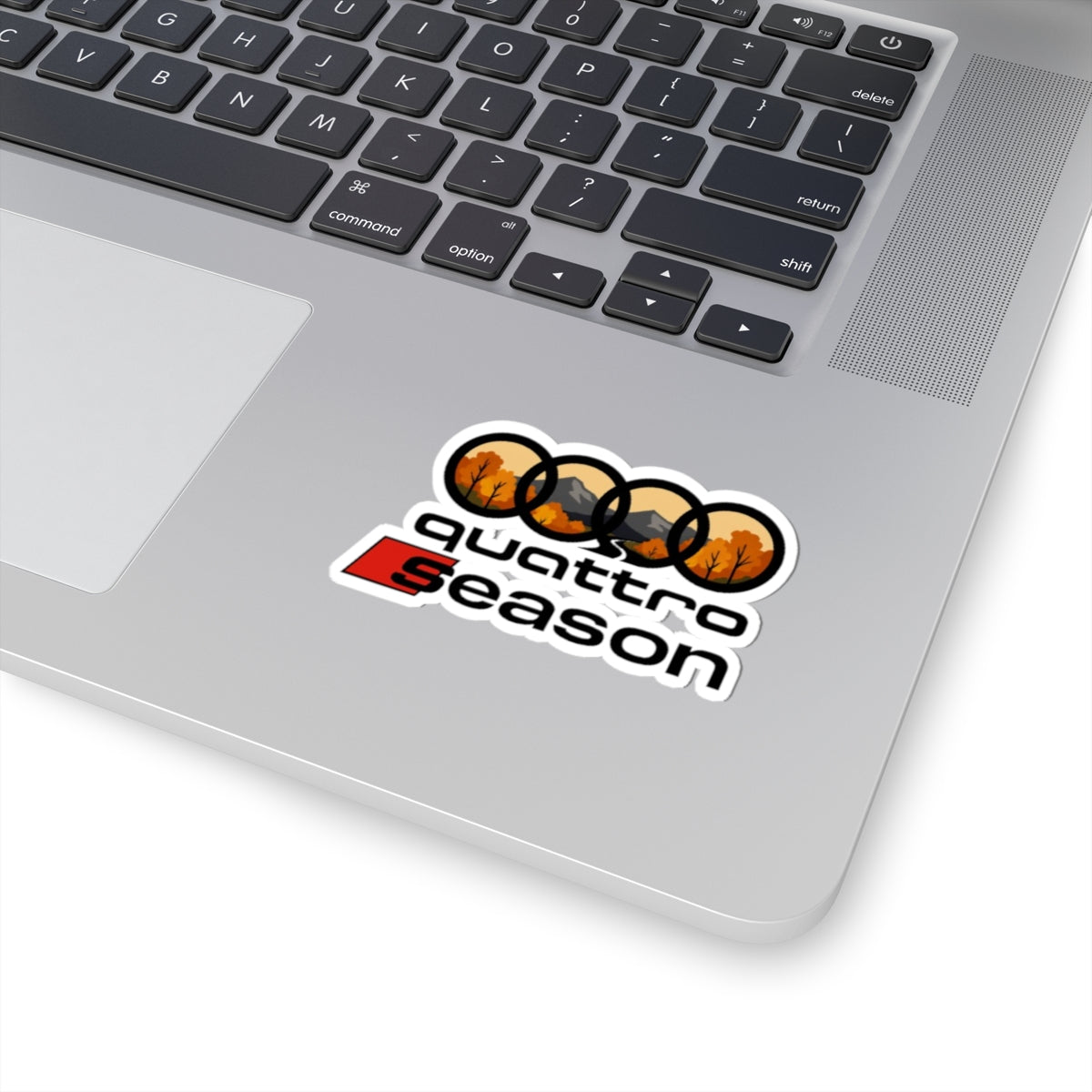 Quattro Season Sticker Audi Quattro-Inspired Kiss-Cut Decal Euro Car Enthusiast Gift