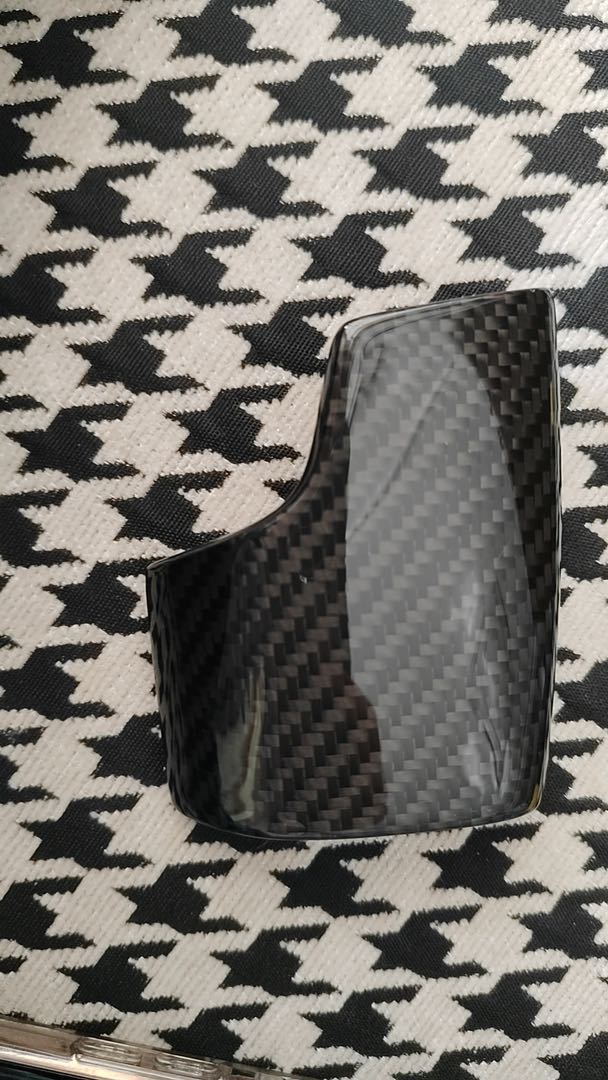 Alcantara, Carbon Fiber, and Black perforated leather Gear Shift Knob cover For Audi C8/D5/4M Models