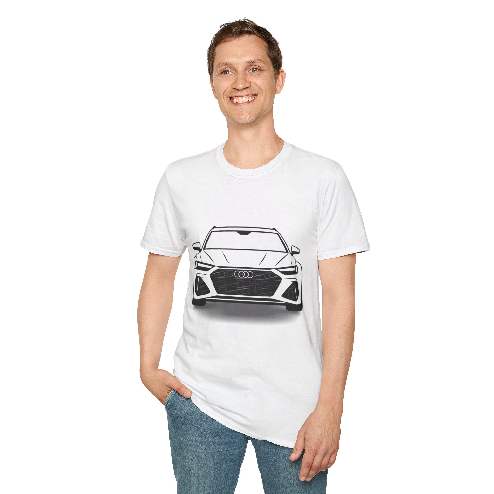 RS6 Avant Silhouette T-Shirt – Front & Rear Minimalist Design for Audi Enthusiasts