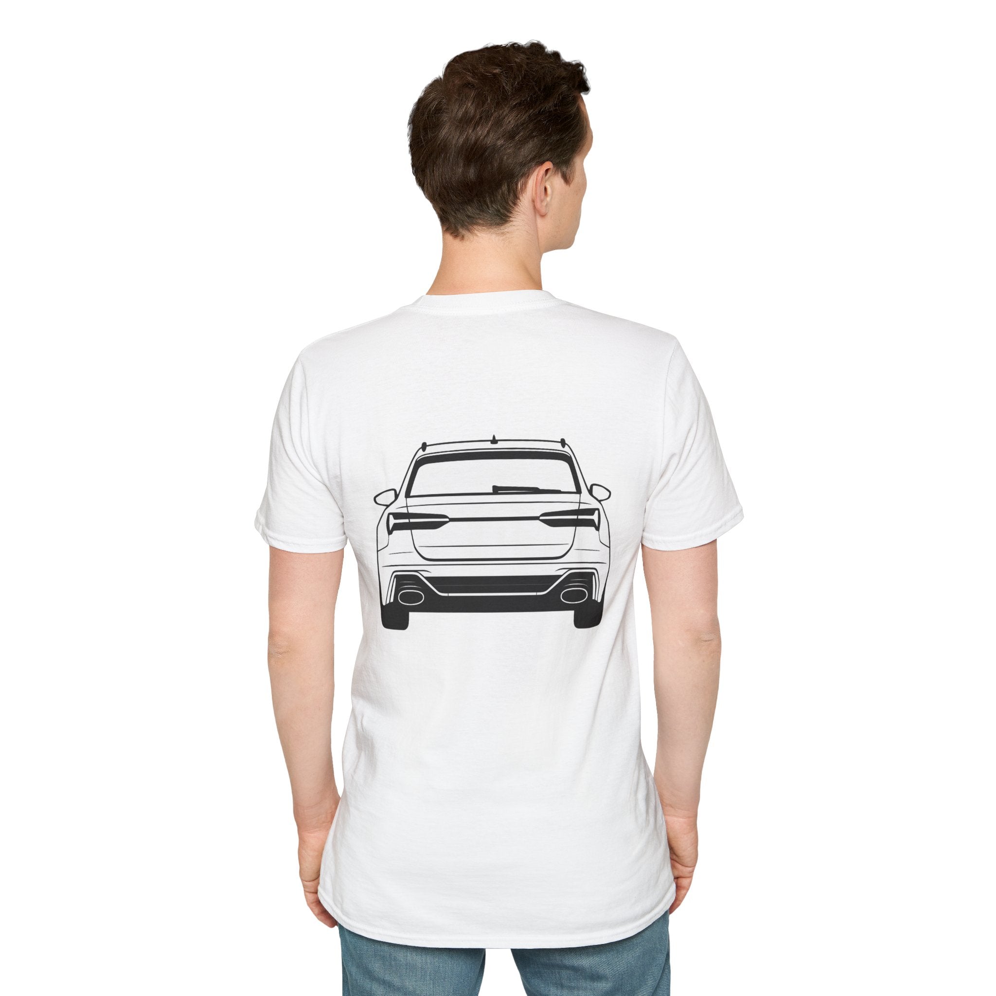 RS6 Avant Silhouette T-Shirt – Front & Rear Minimalist Design for Audi Enthusiasts