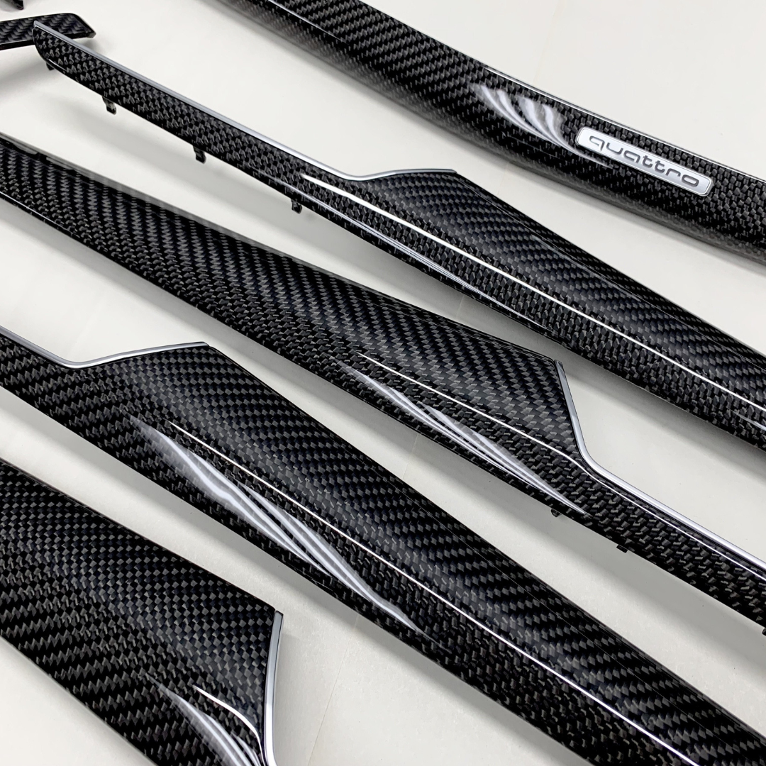 7pc Carbon Fiber Interior Trim For Audi Q5 SQ5 B9 2017-2024