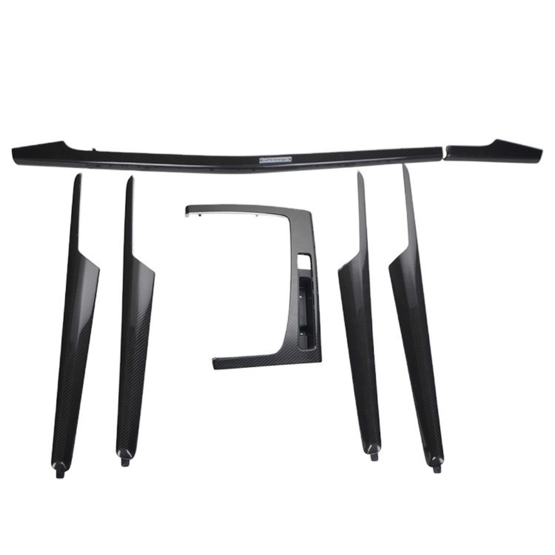 7pc Carbon Fiber Interior Trim For Audi Q5 SQ5 B9 2017-2024