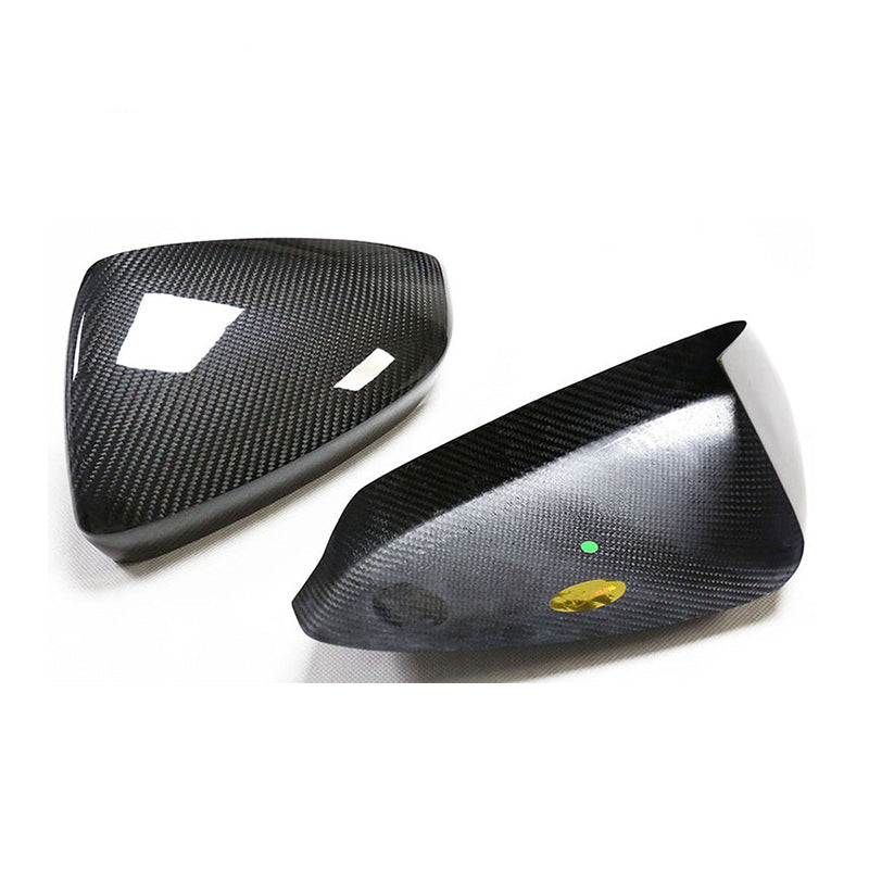 Gloss Carbon Fiber Mirror Caps for Audi Models