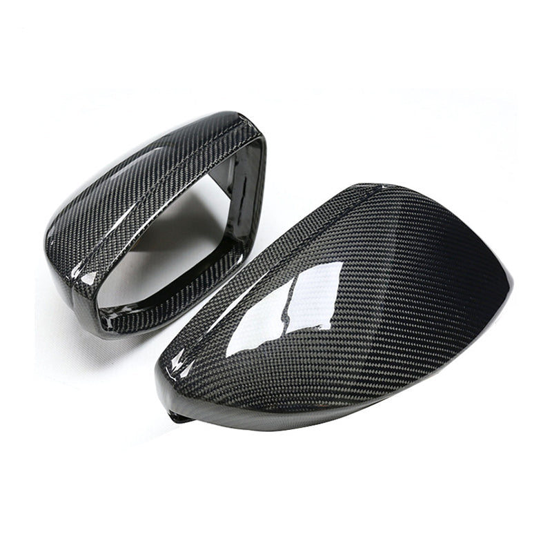 Gloss Carbon Fiber Mirror Caps for Audi Models