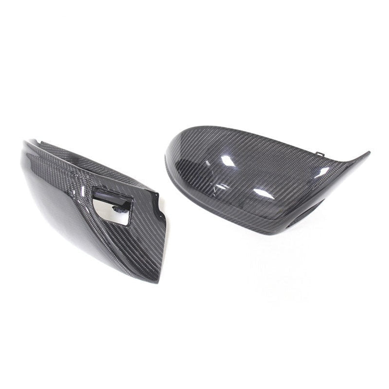 Gloss Carbon Fiber Mirror Caps for Audi Models