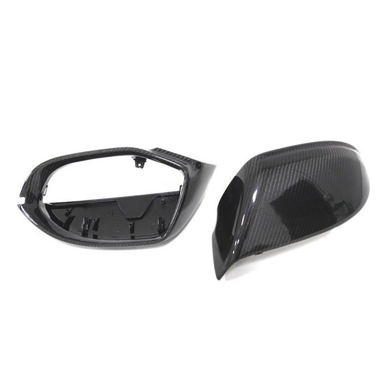 Gloss Carbon Fiber Mirror Caps for Audi Models
