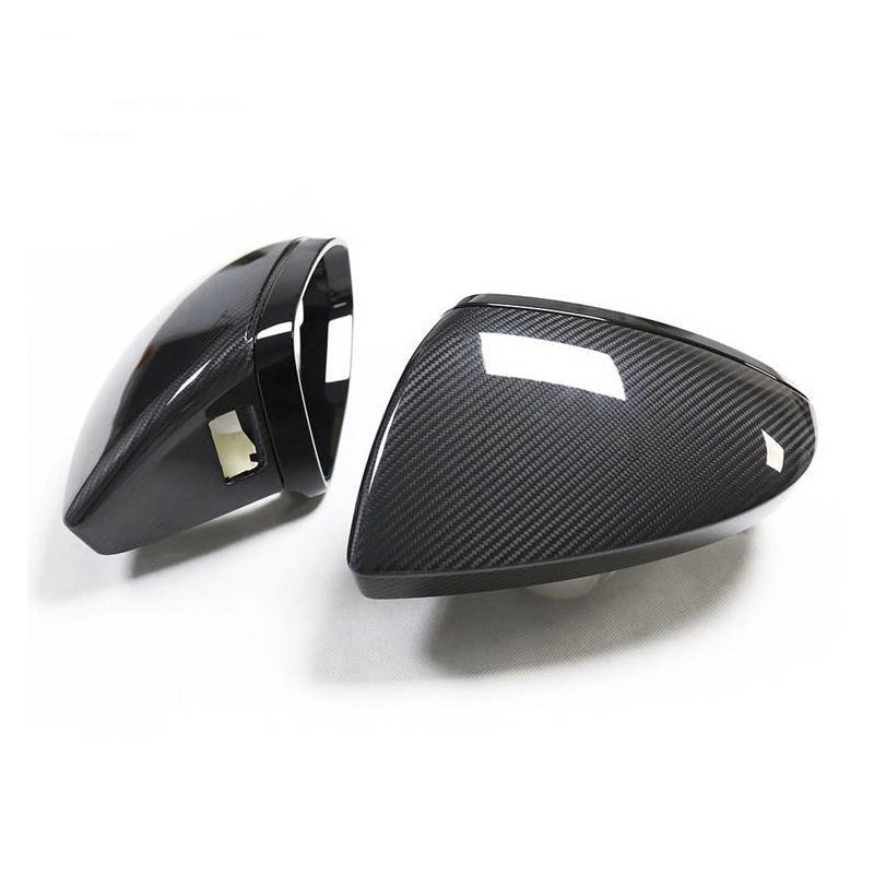 Gloss Carbon Fiber Mirror Caps for Audi Models