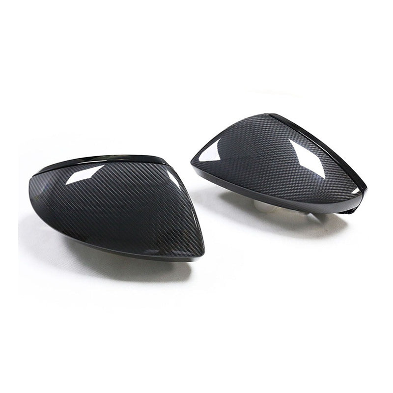 Gloss Carbon Fiber Mirror Caps for Audi Models