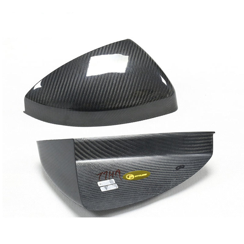 Gloss Carbon Fiber Mirror Caps for Audi Models