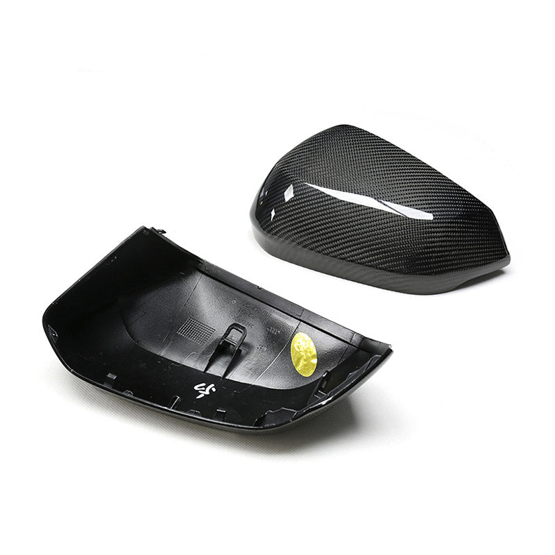 Gloss Carbon Fiber Mirror Caps for Audi Models
