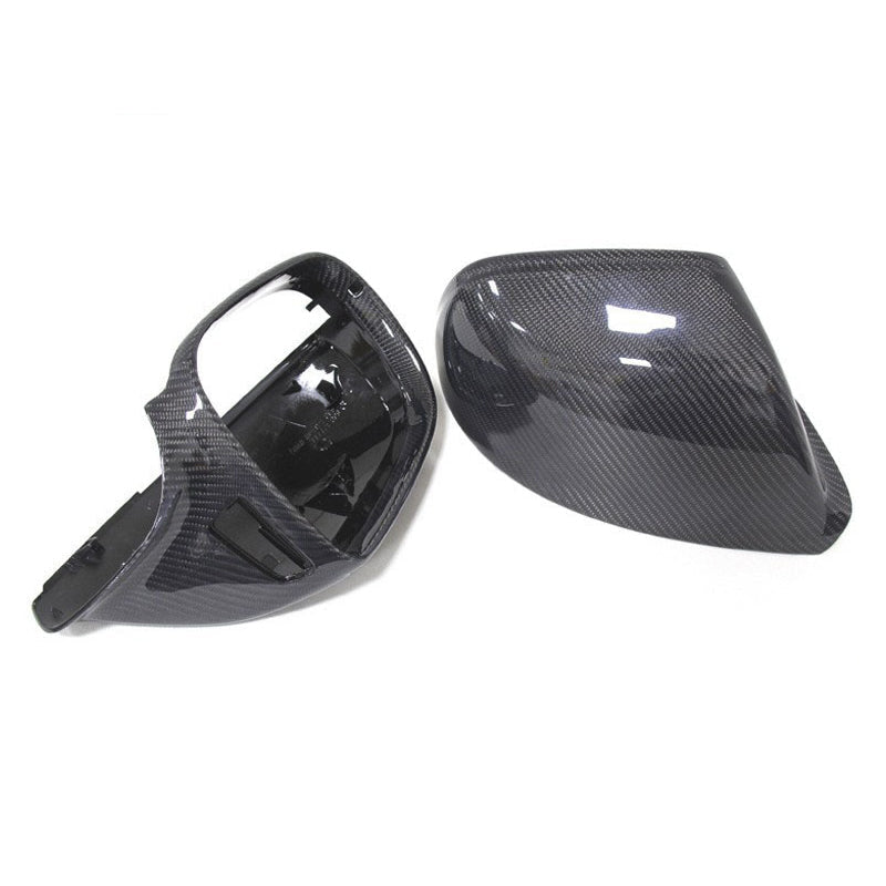 Gloss Carbon Fiber Mirror Caps for Audi Models