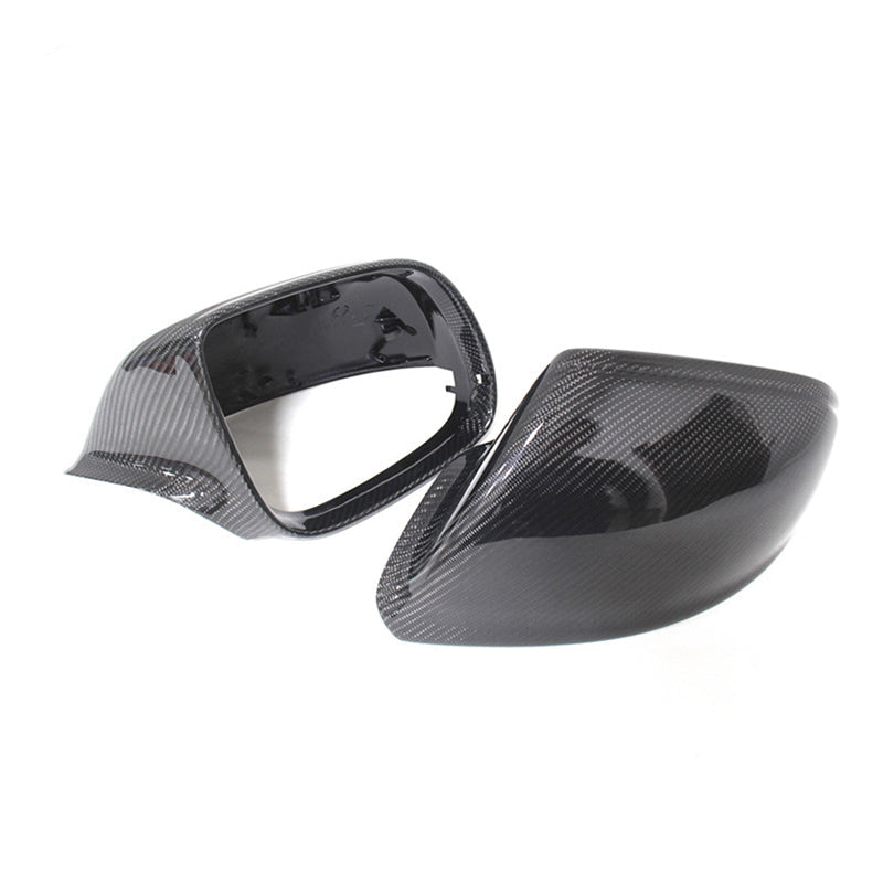 Gloss Carbon Fiber Mirror Caps for Audi Models
