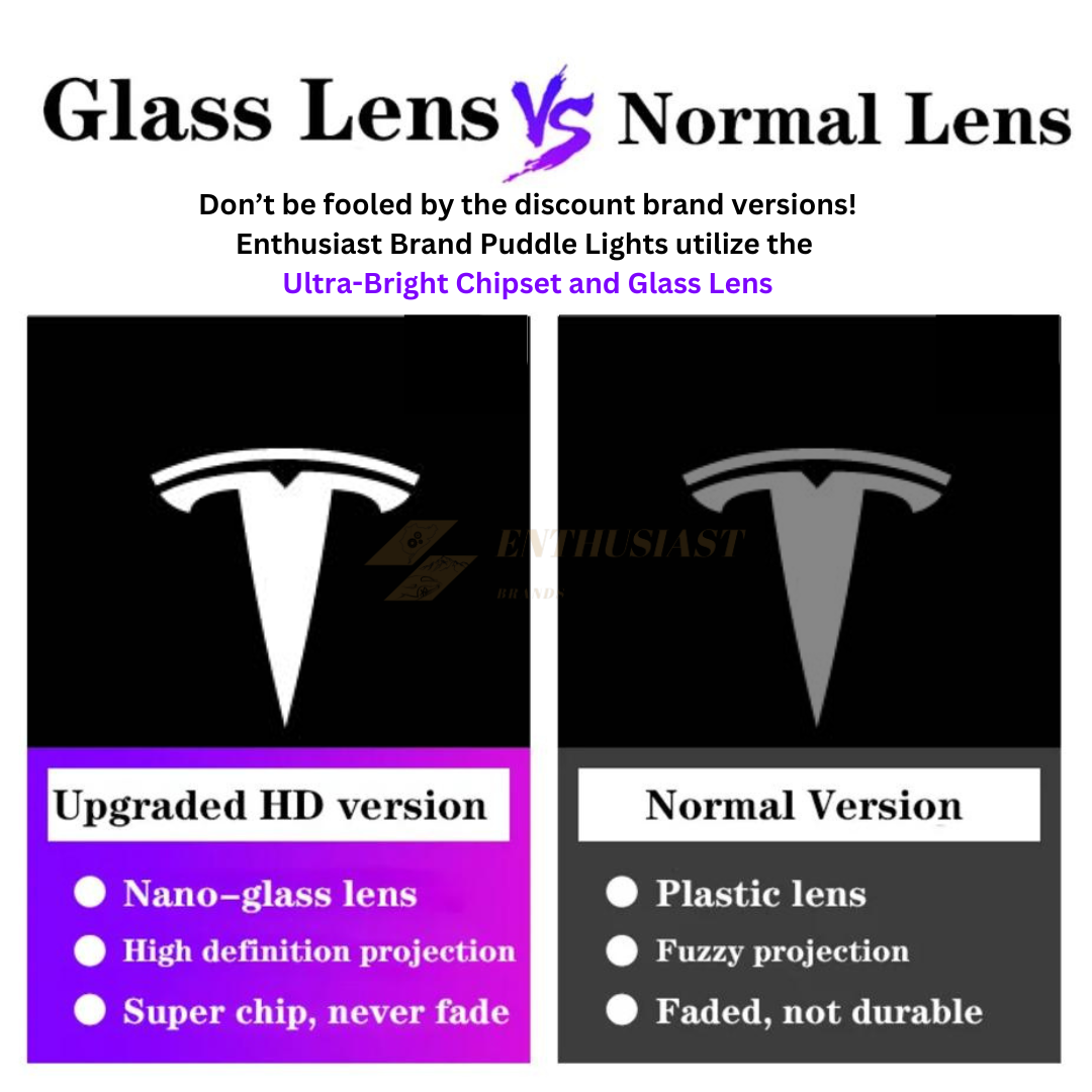 Ultra-Bright LED Door Projector Puddle Lights for Tesla Models