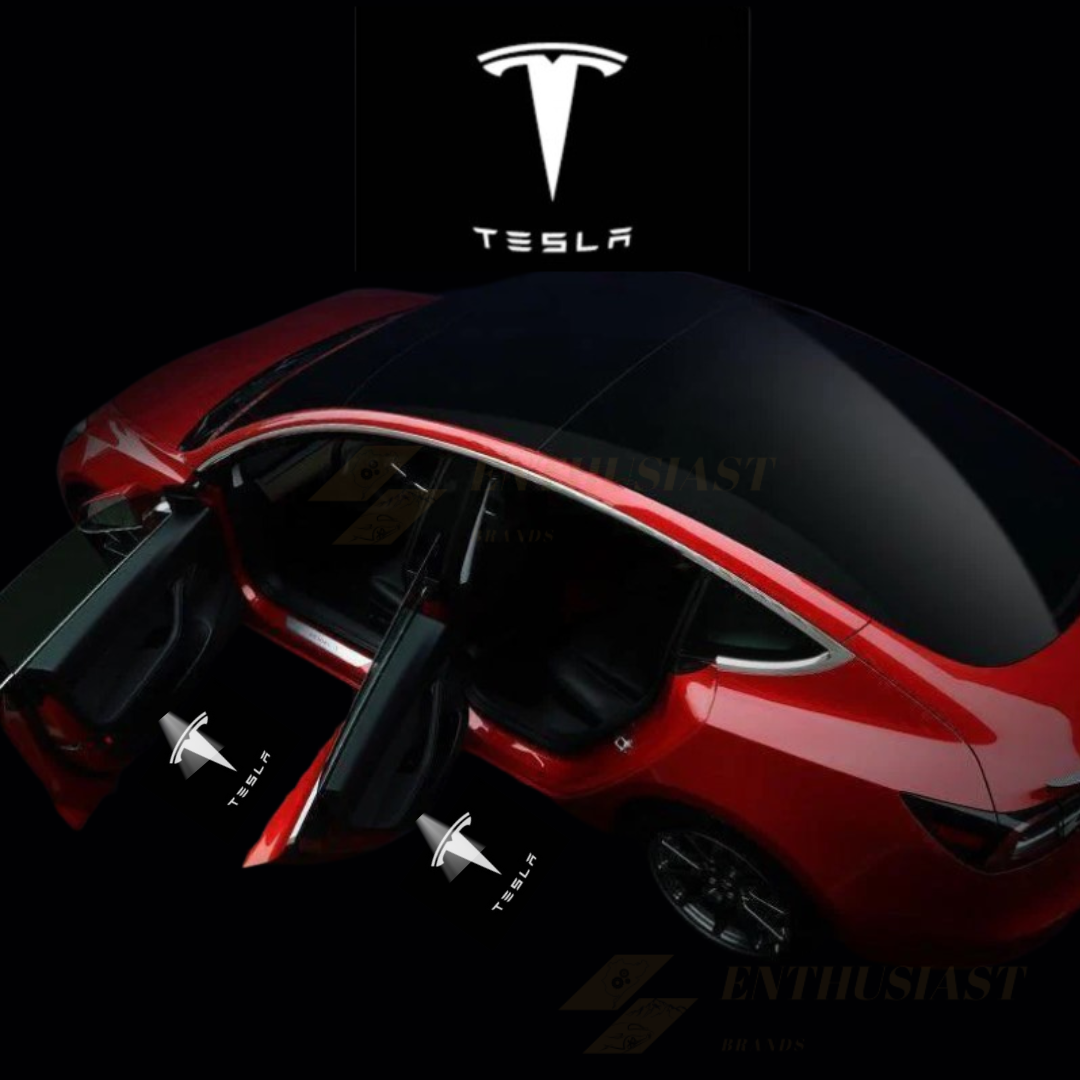 Ultra-Bright LED Door Projector Puddle Lights for Tesla Models