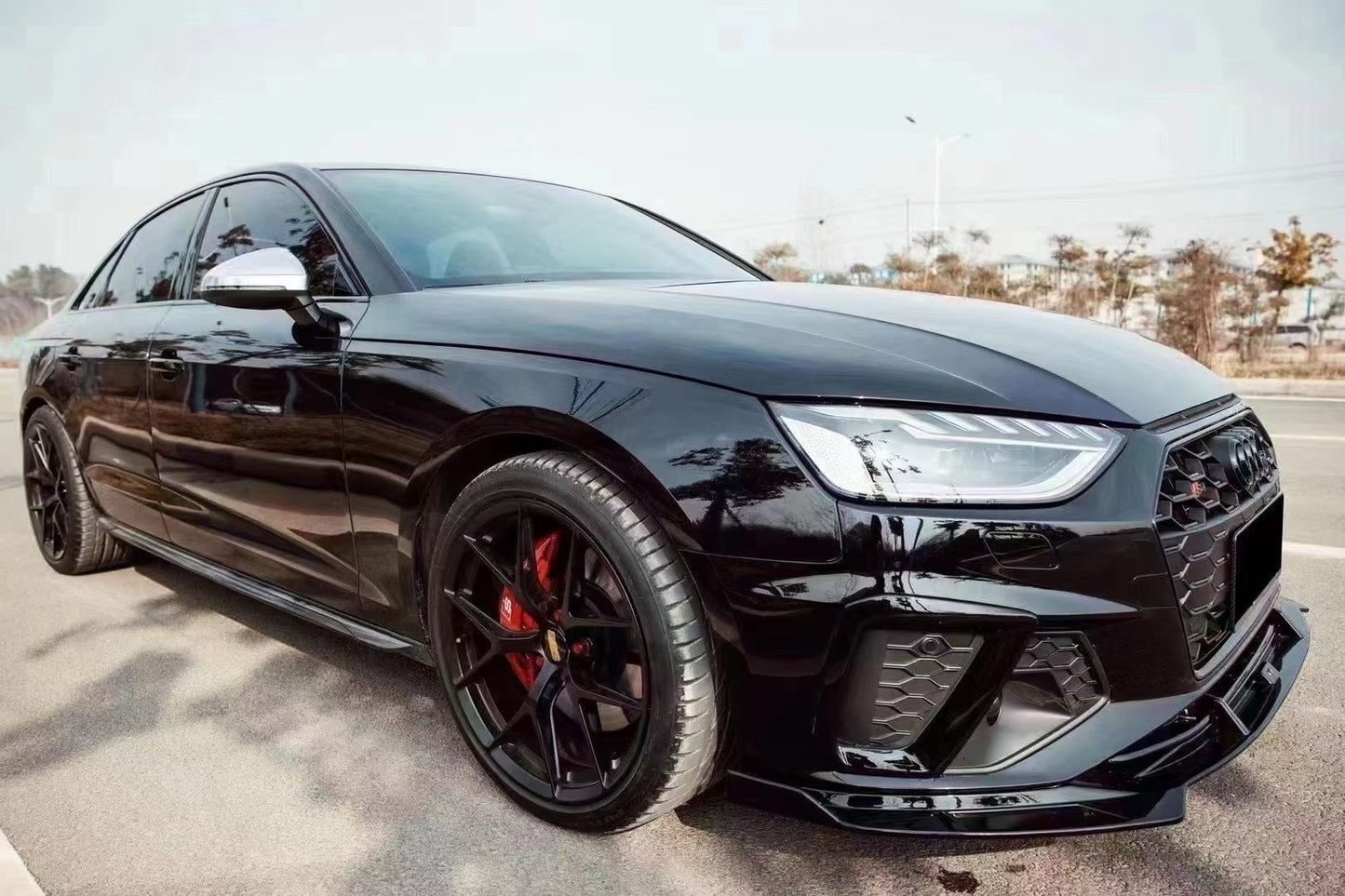 RS Honeycomb Front Grille for 2020-2024 Audi A4/S4 B9.5 Models