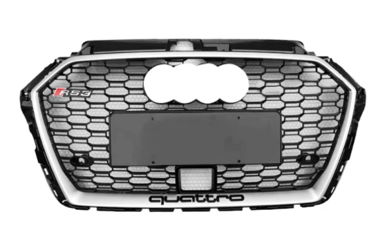 RS Honeycomb Front Grille for 2017-2019 Audi A3/S3 8V.5 Models