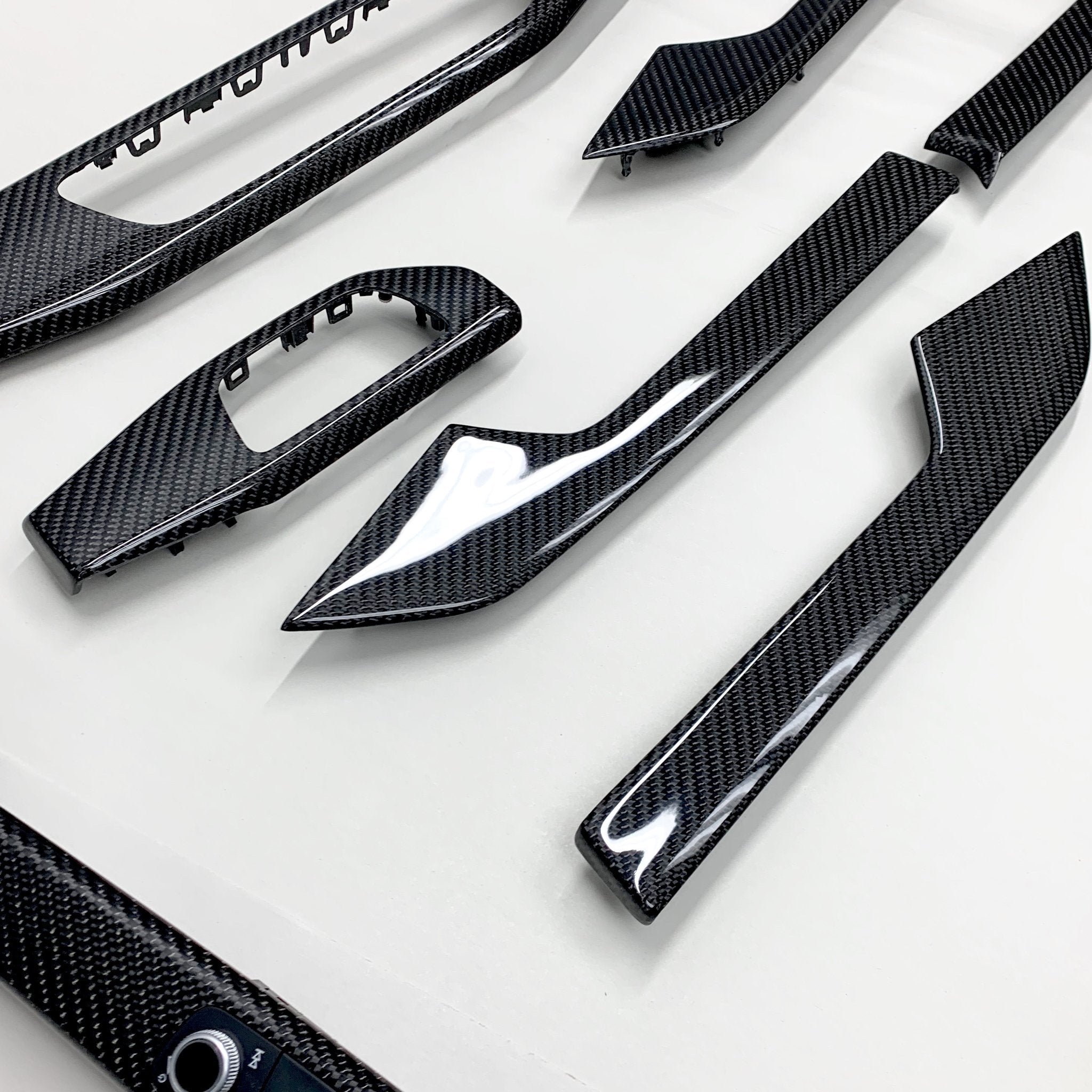 7pc Carbon Fiber Interior Trim Set For Audi A4 /S4 / A5/ S5 /RS5 Sportback B9 2017-2024
