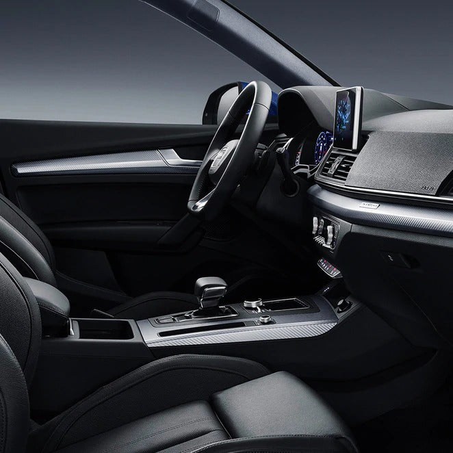 7pc Carbon Fiber Interior Trim For Audi Q5 SQ5 B9 2017-2024