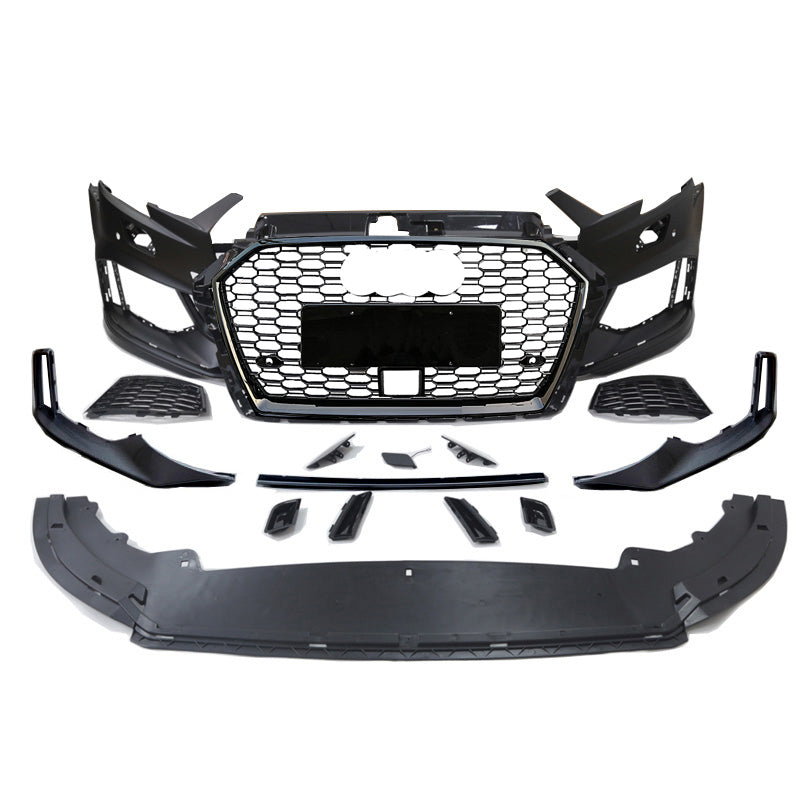 2017-2019 Audi A3/S3 RS3 Style Front Bumper – Sedan with ACC Radar Hole
