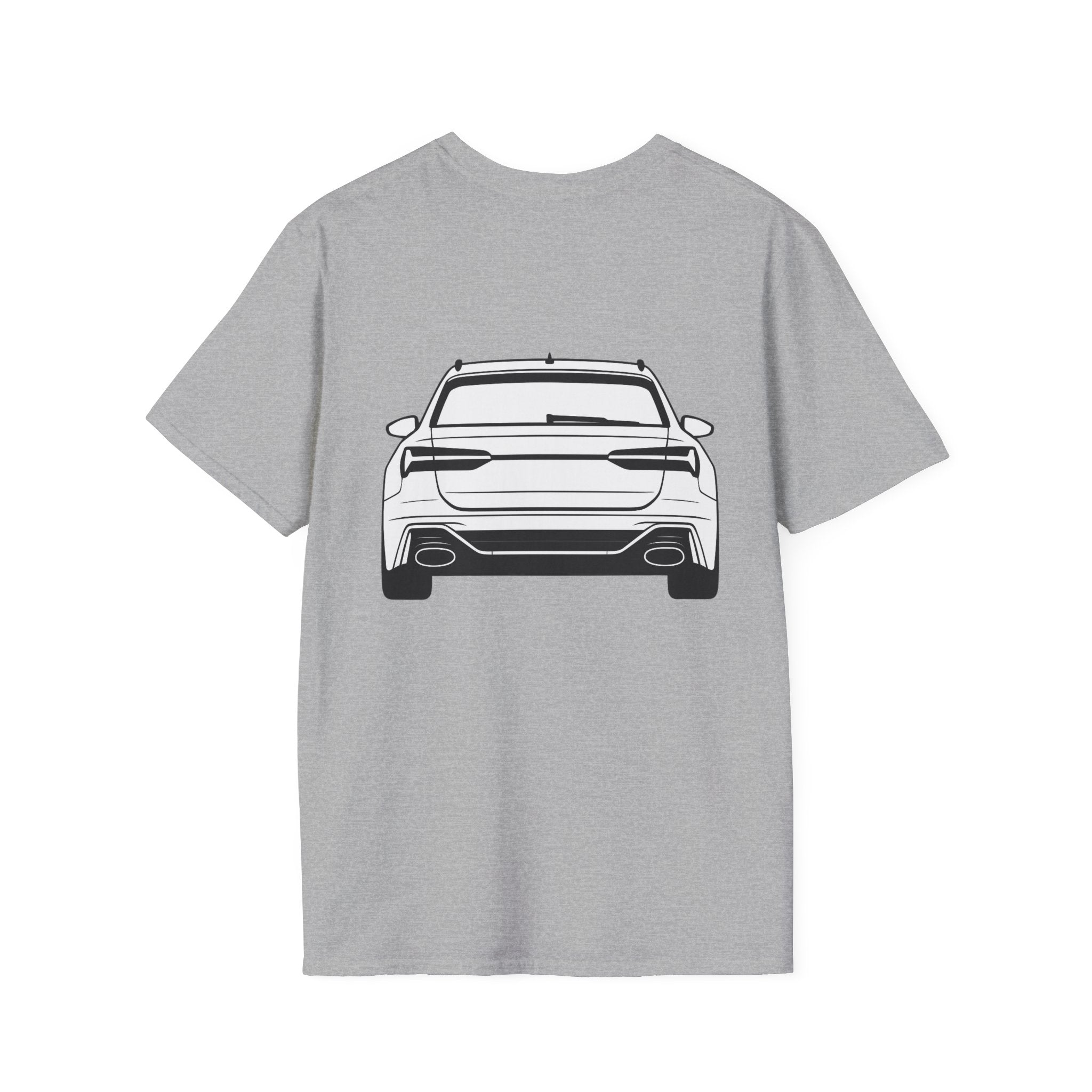 RS6 Avant Silhouette T-Shirt – Front & Rear Minimalist Design for Audi Enthusiasts