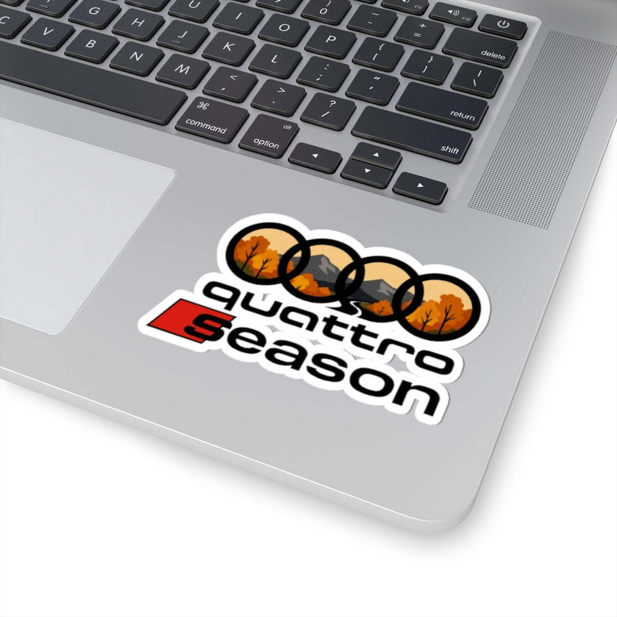 Quattro Season Sticker Audi Quattro-Inspired Kiss-Cut Decal Euro Car Enthusiast Gift