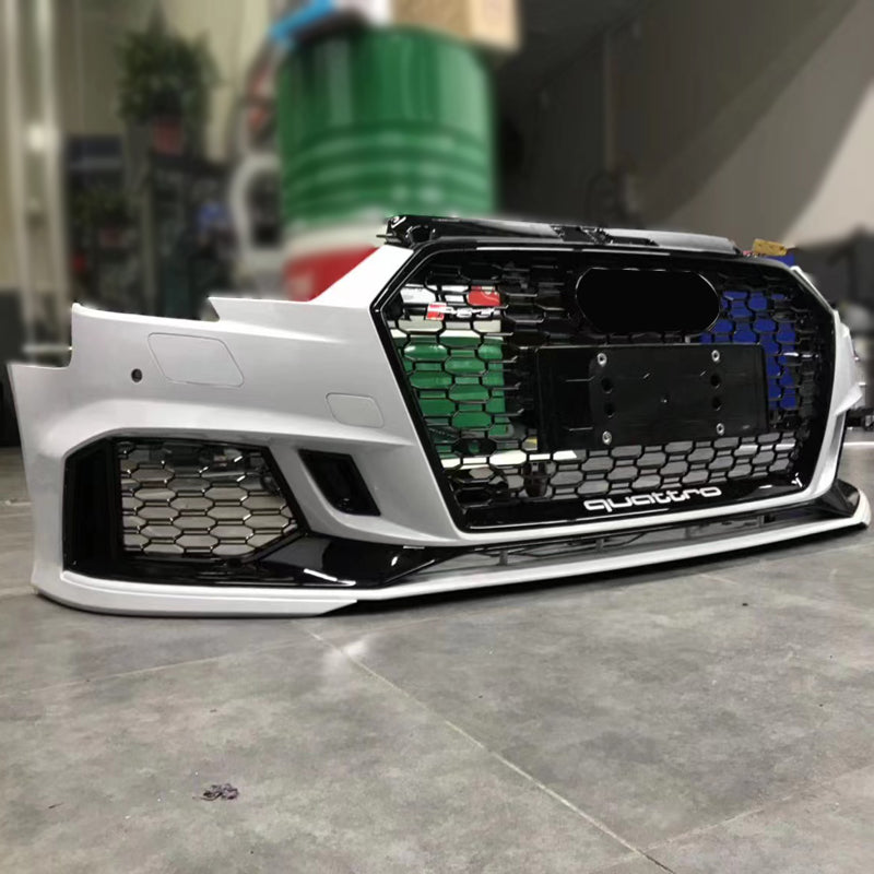 2017-2019 Audi A3/S3 RS3 Style Front Bumper – Sedan with ACC Radar Hole
