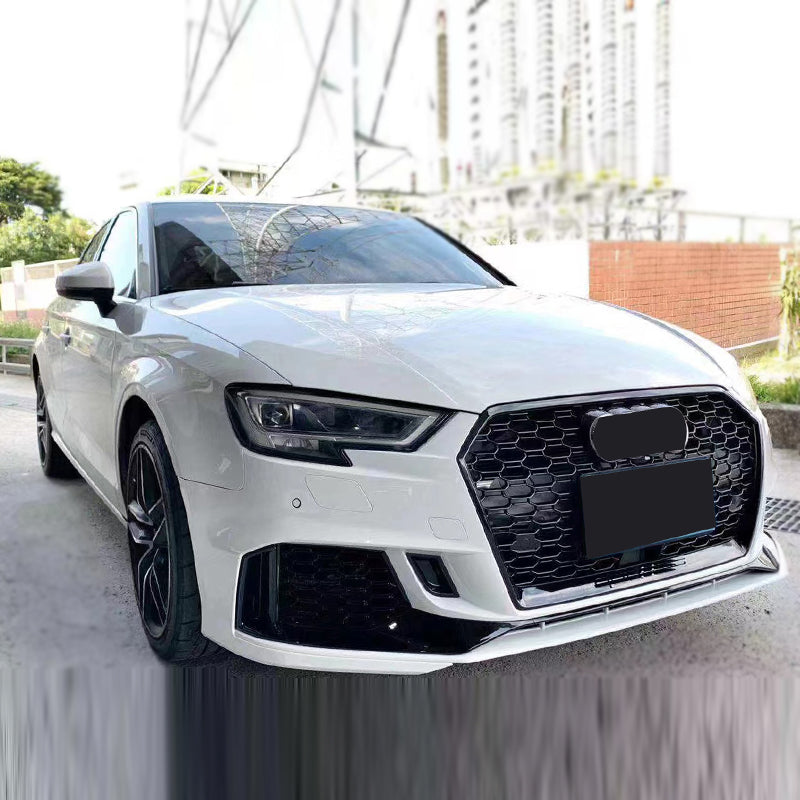 2017-2019 Audi A3/S3 RS3 Style Front Bumper – Sedan with ACC Radar Hole