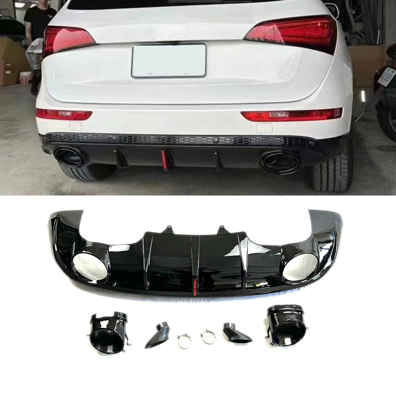 2009-2017 Audi Q5 — RSQ5 Style Rear Diffuser with Exhaust Tips