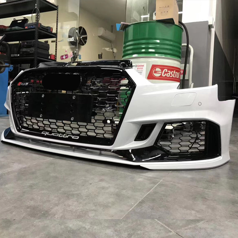 2017-2019 Audi A3/S3 RS3 Style Front Bumper – Sedan with ACC Radar Hole