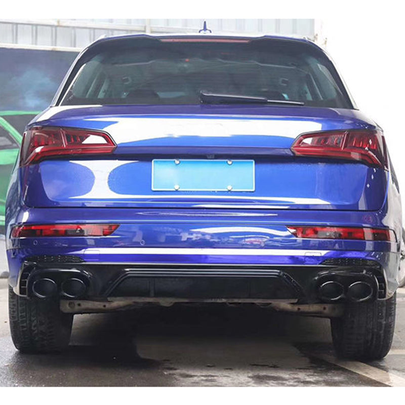 2019-2021 Audi Q5/SQ5 — SQ5 Style Rear Diffuser with Black Exhaust Tips