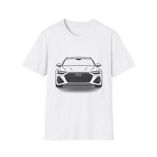 RS6 Avant Silhouette T-Shirt – Front & Rear Minimalist Design for Audi Enthusiasts