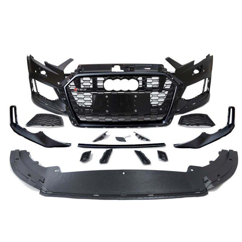 2017-2019 Audi A3/S3 RS3 Style Front Bumper – Sedan with ACC Radar Hole