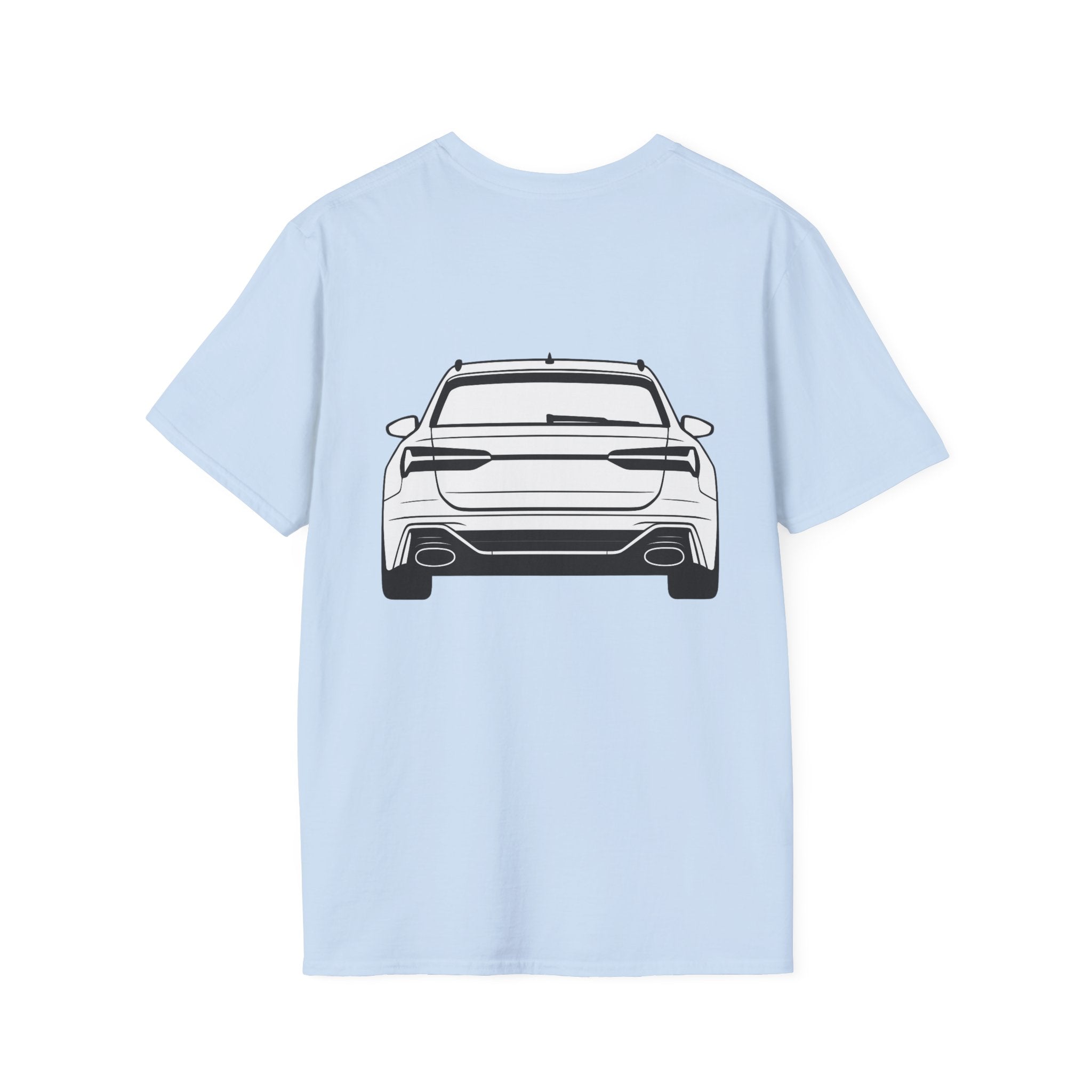 RS6 Avant Silhouette T-Shirt – Front & Rear Minimalist Design for Audi Enthusiasts