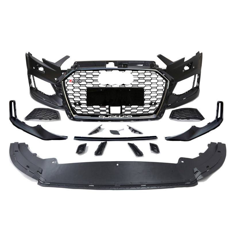 2017-2019 Audi A3/S3 RS3 Style Front Bumper – Sedan with ACC Radar Hole