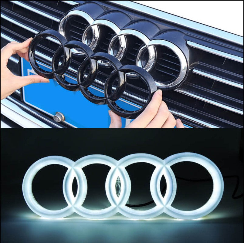 Audi Ringe Formel Illuminated Audi Front Grille Ring Emblem | LED Light-Up Rings ...