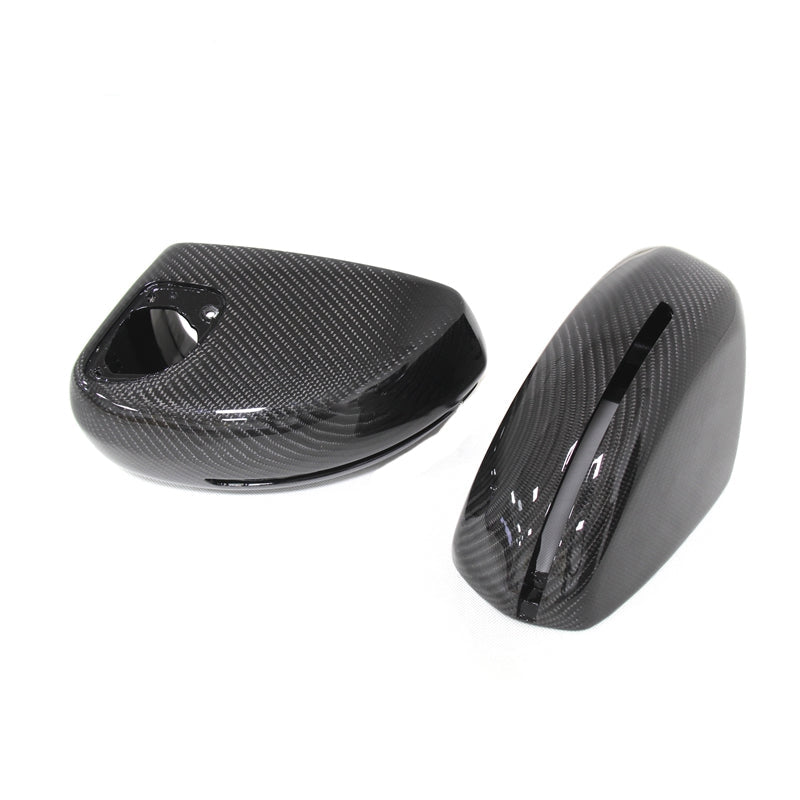 Gloss Carbon Fiber Mirror Caps for Audi Models