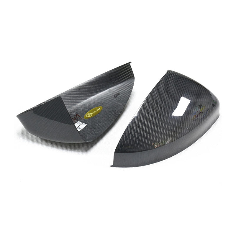 Gloss Carbon Fiber Mirror Caps for Audi Models