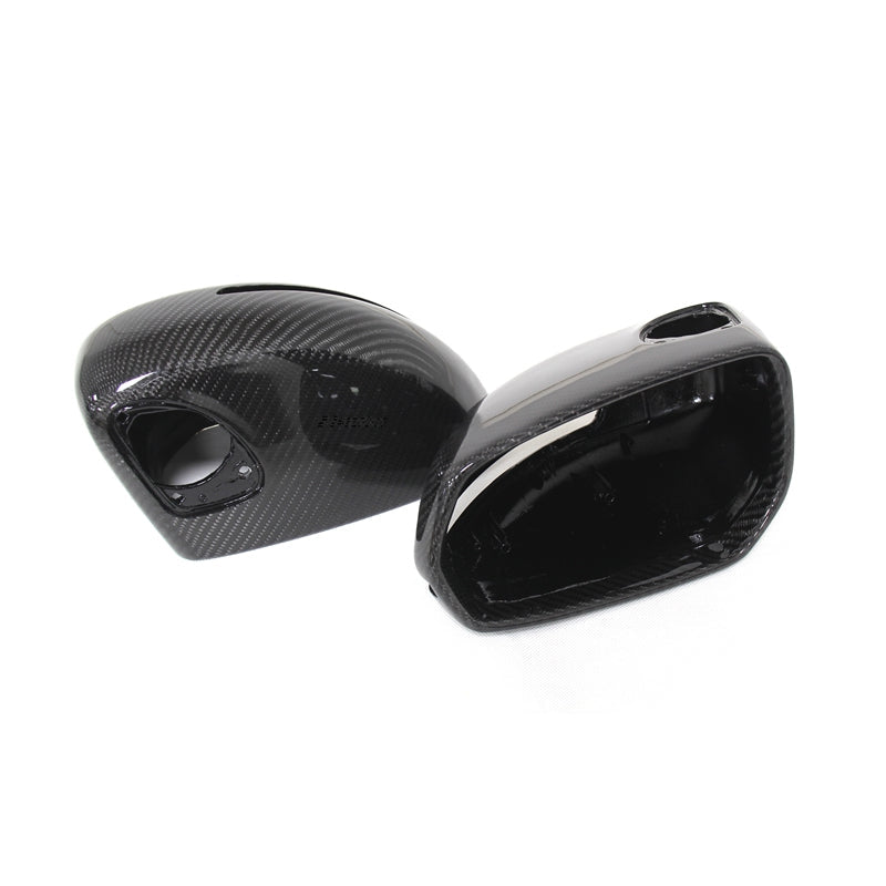 Gloss Carbon Fiber Mirror Caps for Audi Models