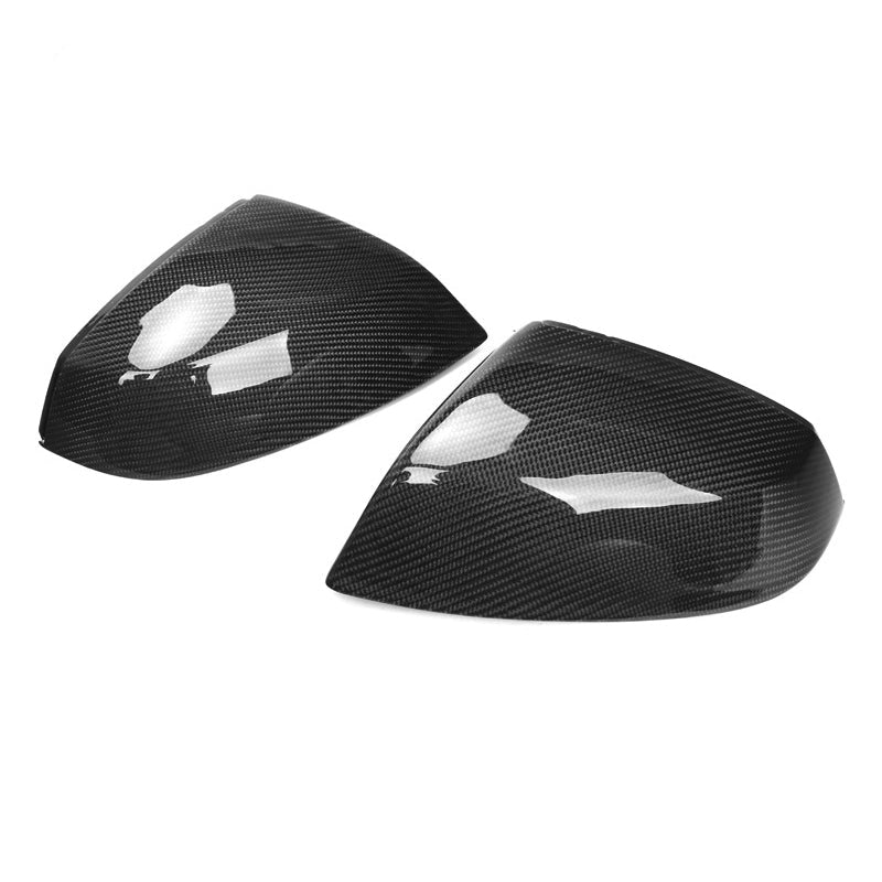 Gloss Carbon Fiber Mirror Caps for Audi Models