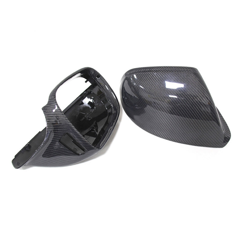 Gloss Carbon Fiber Mirror Caps for Audi Models