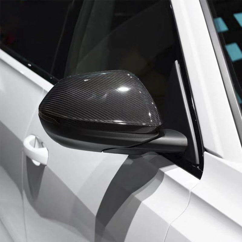 Gloss Carbon Fiber Mirror Caps for Audi Models