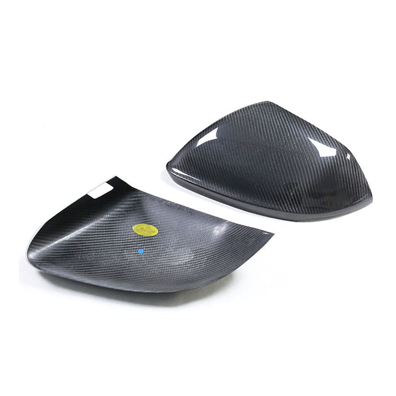 Gloss Carbon Fiber Mirror Caps for Audi Models