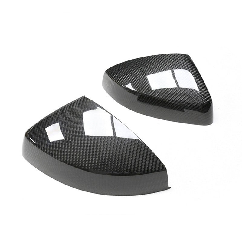 Gloss Carbon Fiber Mirror Caps for Audi Models