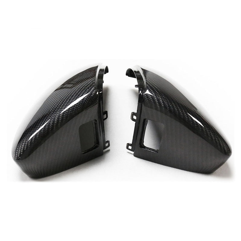 Gloss Carbon Fiber Mirror Caps for Audi Models