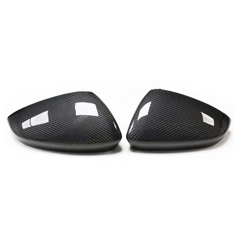 Gloss Carbon Fiber Mirror Caps for Audi Models