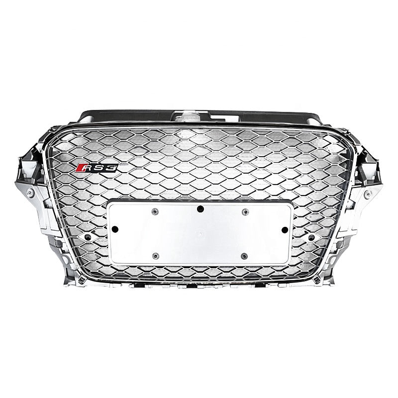 RS3 Chrome Frame / Silver Net (No Logo) — 2013-2016 Audi A3/S3 8V