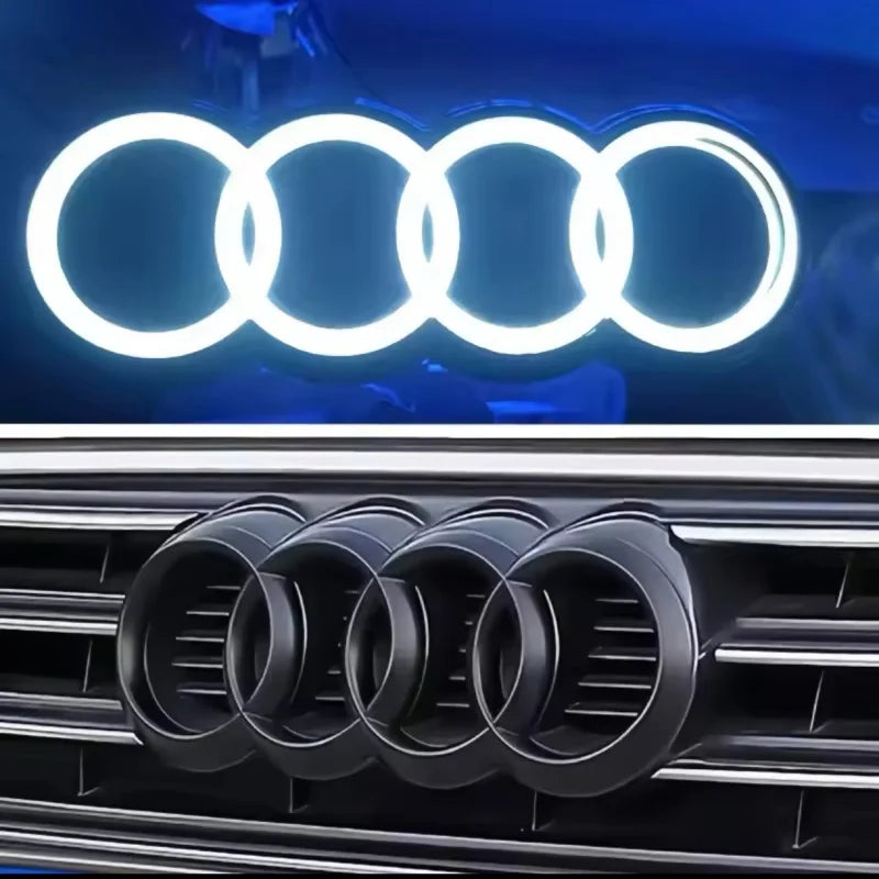 AutoTattoo OEM Chrome Front Grille Rings Emblem For Audi A6 A7 A8 S7 RS7 (16-21) – Direct Replacement 4H0 853 605 C 2ZZ