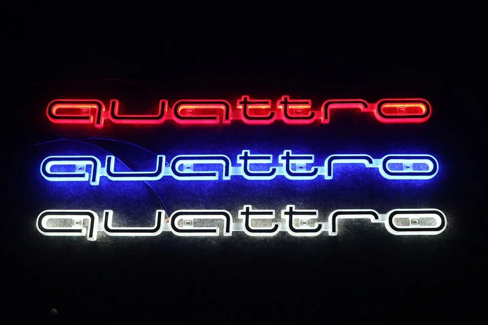 Quattro Illuminated LED Front Grille Emblem for all Audi Models