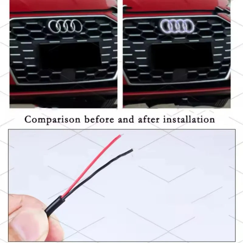 Illuminated Front Grille Ring Emblem for Audi Models