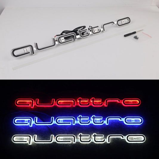 Quattro Illuminated LED Front Grille Emblem for all Audi Models